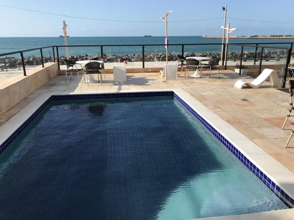 804 Lindo Flat Mobiliado Com Vista Lateral Mar Na Praia De Iracema Lägenhet Fortaleza  Exteriör bild