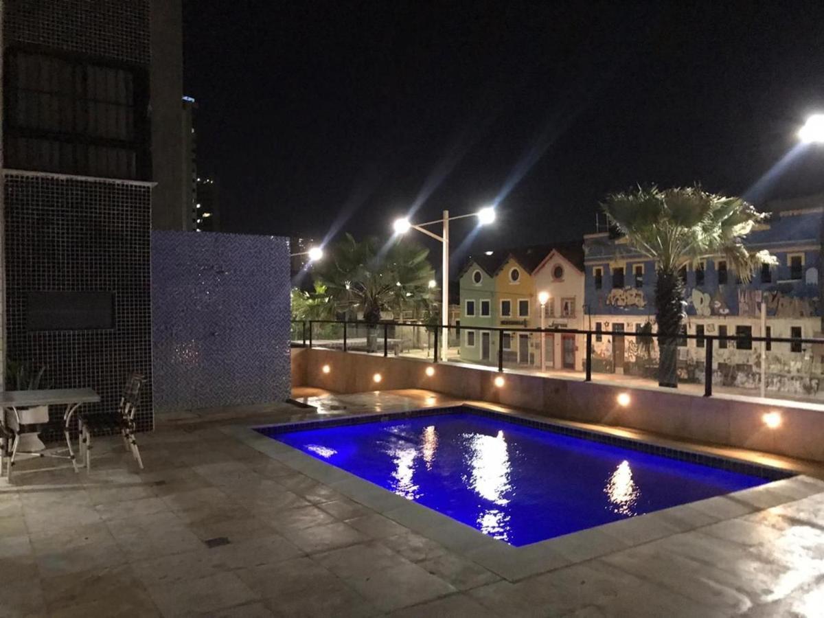 804 Lindo Flat Mobiliado Com Vista Lateral Mar Na Praia De Iracema Lägenhet Fortaleza  Exteriör bild
